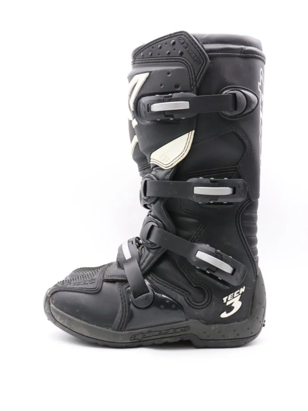 Alpinestars Tech 3s Motocross Boot Men’s Size 8 Black White Bike Boots